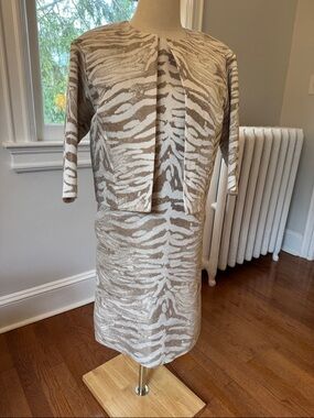 Lafayette 148 New York  Zebra Jacquard Dress Set